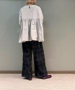 トロCHECK 2タックワイドパンツ