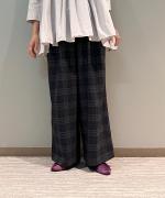 トロCHECK 2タックワイドパンツ