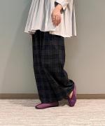 トロCHECK 2タックワイドパンツ