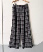 トロCHECK 2タックワイドパンツ
