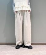 ウールリネンミルド 2タックトラウザーズ