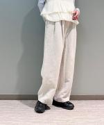 ウールリネンミルド 2タックトラウザーズ