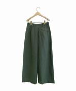 Cotton Canvas Pleat Front Trousers