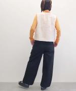 Annie Organic Denim Side Button Trousers