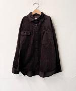 9Wソフトコーデュロイストレッチ ルーズシャツ