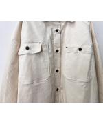 9Wソフトコーデュロイストレッチ ルーズシャツ