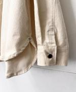 9Wソフトコーデュロイストレッチ ルーズシャツ