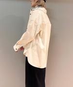 9Wソフトコーデュロイストレッチ ルーズシャツ