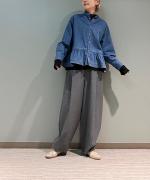 SUPER 100s WOOL バルーンコクーンパンツ 