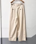 9W ソフトコーデュロイストレッチ タックワイドパンツ