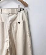 9W ソフトコーデュロイストレッチ タックワイドパンツ