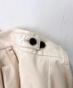 9W ソフトコーデュロイストレッチ タックワイドパンツ