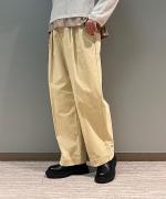 9W ソフトコーデュロイストレッチ タックワイドパンツ
