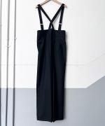 T/Wライトミドルツイル サスペンダー付きハイウエストパンツ