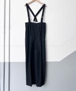 T/Wライトミドルツイル サスペンダー付きハイウエストパンツ