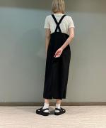 サスペンダーハイウエストスカート