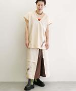 Bird Embroidery Wrap Skirt