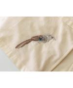 Bird Embroidery Wrap Skirt