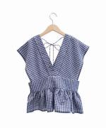 Gingham Ribbon Gilet