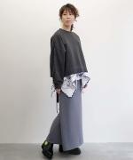 ポリエステルスムースツイル エプロンラップスカート