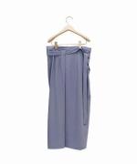 ポリエステルスムースツイル エプロンラップスカート