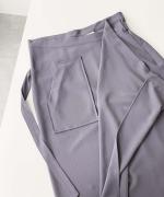 ポリエステルスムースツイル エプロンラップスカート