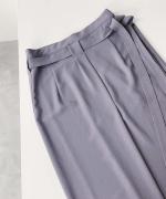 ポリエステルスムースツイル エプロンラップスカート