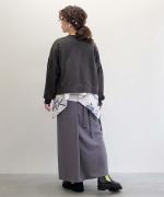 ポリエステルスムースツイル エプロンラップスカート