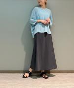 割繊ポリエステル・チャイニーズクレープ ドルマンスリーブプルオーバー