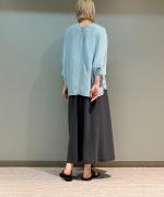 割繊ポリエステル・チャイニーズクレープ ドルマンスリーブプルオーバー