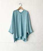 割繊ポリエステル・チャイニーズクレープ ドルマンスリーブプルオーバー