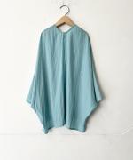 割繊ポリエステル・チャイニーズクレープ ドルマンスリーブプルオーバー