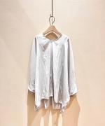 割繊ポリエステル・チャイニーズクレープ ドルマンスリーブプルオーバー