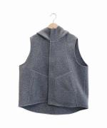 ラムウール・二重ビーバー マウンテンパーカーベスト