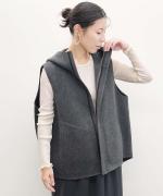 ラムウール・二重ビーバー マウンテンパーカーベスト