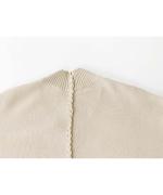 ホワイトカシミヤ・横編ニットプルオーバー