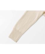 ホワイトカシミヤ・横編ニットプルオーバー