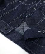 綿麻ライトオンスデニム　シャツジャケット