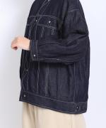 綿麻ライトオンスデニム　シャツジャケット