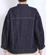 綿麻ライトオンスデニム　シャツジャケット