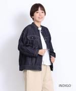 綿麻ライトオンスデニム　シャツジャケット