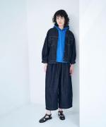 綿麻ライトオンスデニム　シャツジャケット