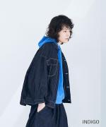 綿麻ライトオンスデニム　シャツジャケット