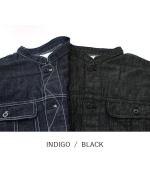 綿麻ライトオンスデニム　シャツジャケット