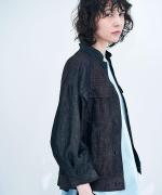 綿麻ライトオンスデニム　シャツジャケット