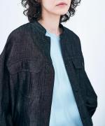 綿麻ライトオンスデニム　シャツジャケット