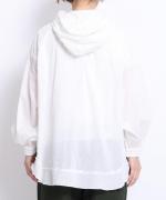 ケミカルレース フードブラウス