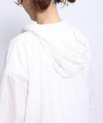 ケミカルレース フードブラウス