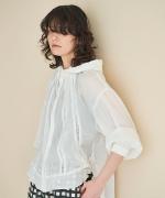 ケミカルレース フードブラウス