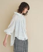 ケミカルレース フードブラウス